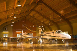 Private Jets in a Luxurious Airpark Hangar
