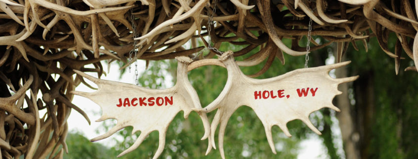 Jackson Hole Wyoming antler sign